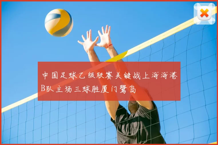 中国足球乙级联赛关键战上海海港B队主场三球胜厦门鹭岛
